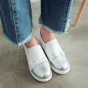 Women's Shoes Pigskin / Leather / Leather / Patent Leather Flat Skate Shoes / Comfort / Jelly / Styles / Pointed Toe /