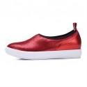 Women's Shoes Spring / Summer / Fall Comfort /Loafers & Slip-Ons/ Dress / Casual Flat Heel Slip-onRed(Leather)