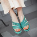 Women's Shoes Leatherette Wedge Heel Comfort / Open Toe Sandals Office & Career / Dress / Casual Black / Blue / Pink