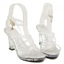 Women's Shoes Silicone Chunky Heel Open Toe Sandals Party & Evening / Dress White