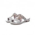 Women's Shoes Low Heel Round Toe Sandals Dress / Casual Silver / Gold