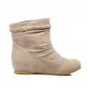 Women's Fall / Winter Round Toe / Fashion Boots Dress Flat Heel Tassel Black / Brown / Yellow / Beige