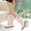 Women's Fall / Winter Fashion Boots Leatherette Dress Platform Black / Brown / Yellow / Pink / White