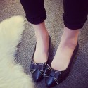 Women's Flat Heel Pointed Toe Fashion Pumps Bowknot Shoes