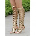 Women's Shoes Leatherette Stiletto Heel Heels / Open Toe Sandals Party & Evening / DressBlack /