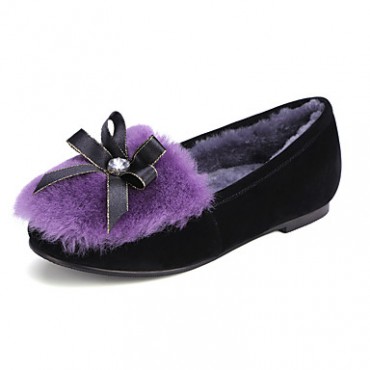 Women's Flats Spring / Fall / Winter Others Dress Flat Heel Bowknot / Slip-on Purple Others