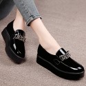 Women's Shoes Leatherette Platform Platform / Comfort Loafers Office & Career / Dress / Casual Black / Green